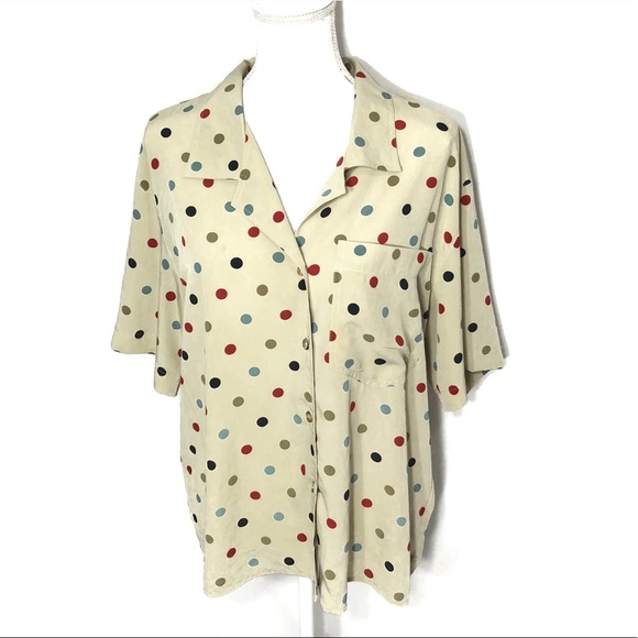 Liz Claiborne Tops - Vintage Polka Dot Top Sz 10